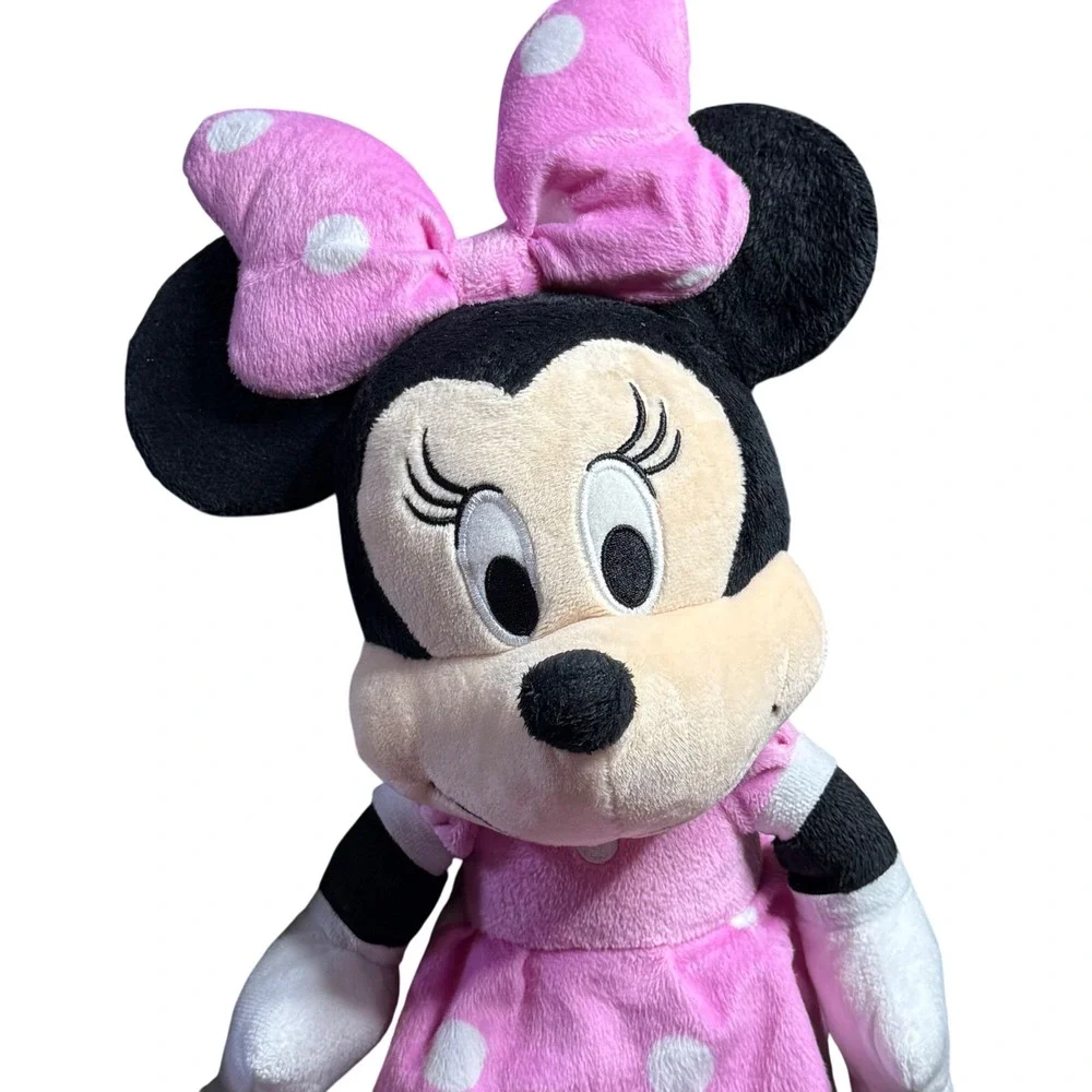 Disney Minnie Mouse‎ Plush Pink Polka Dot Dress Stuffed Animal Toy